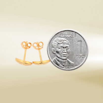 18K Yellow Gold Stud Earrings - Image 2