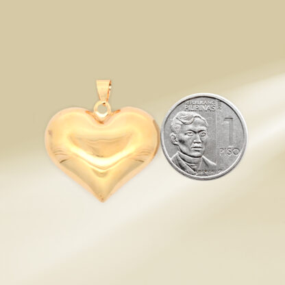 18K Yellow Gold Heart Pendant - Image 2