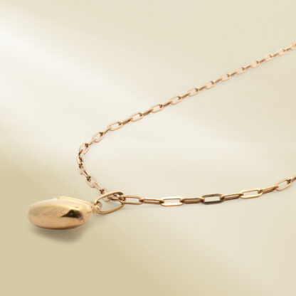 18K Yellow Gold Brand-Inspired Necklace with Two-Tone Bag Pendant - Image 2