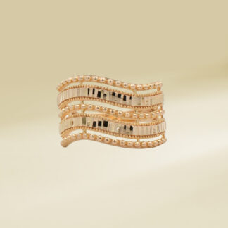 18K Yellow Gold Irregular Geometric Design Ladies' Ring
