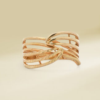 18K Yellow Gold Irregular Geometric Design Ladies' Ring
