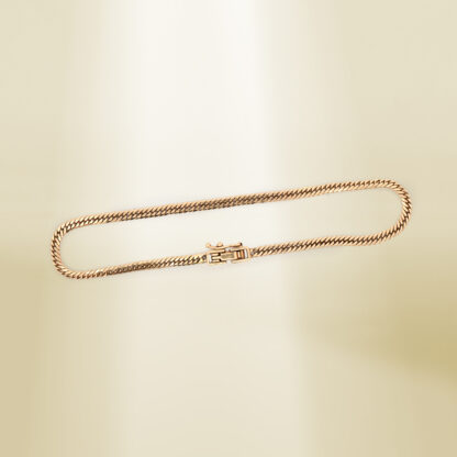 18K Yellow Gold Curb Chain Bracelet - Image 3