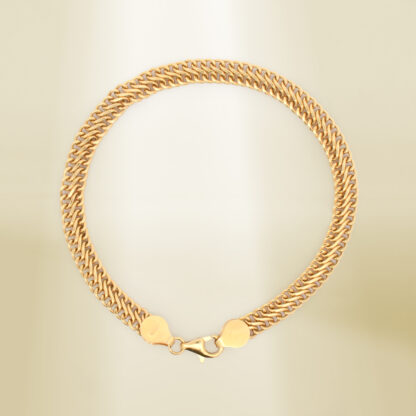 18K Yellow Gold Double Curb Bracelet - Image 2