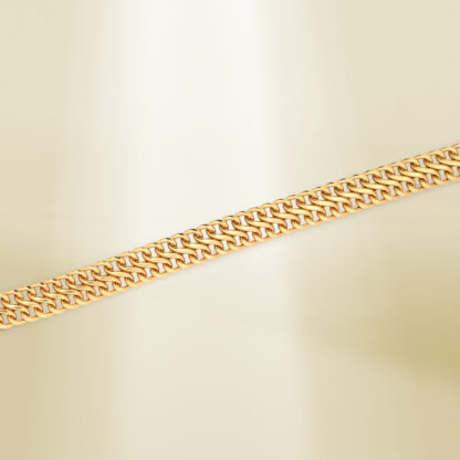 18K Yellow Gold Double Curb Bracelet - Image 3