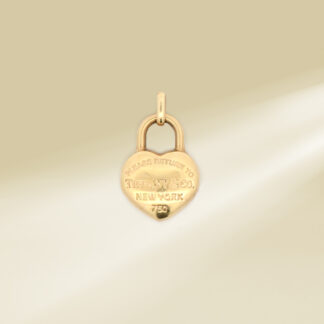 18K Yellow Gold Brand-Inspired Heart Pendant