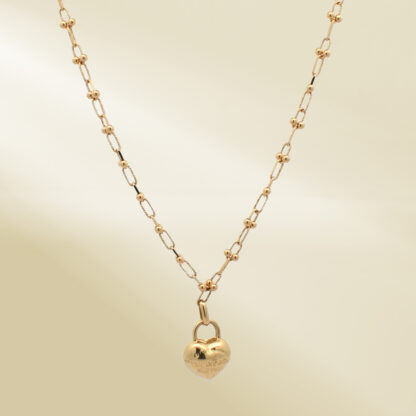 18K Yellow Gold Brand-Inspired Necklace with Pendant - Image 4