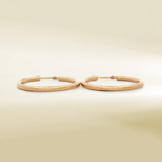18K Yellow Gold Hoop Earrings