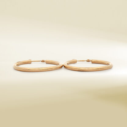18K Yellow Gold Hoop Earrings