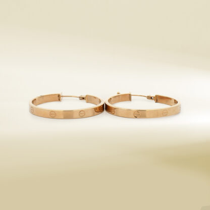 18K Yellow Gold Brand-Inspired Earrings