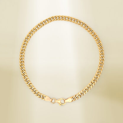 18K Yellow Gold Curb Chain Bracelet - Image 2