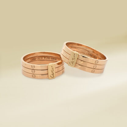 18K Yellow Gold Brand-Inspired Wedding Ring Wedding Ring - Image 2