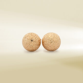 18K Yellow Gold Ball Design Earrings