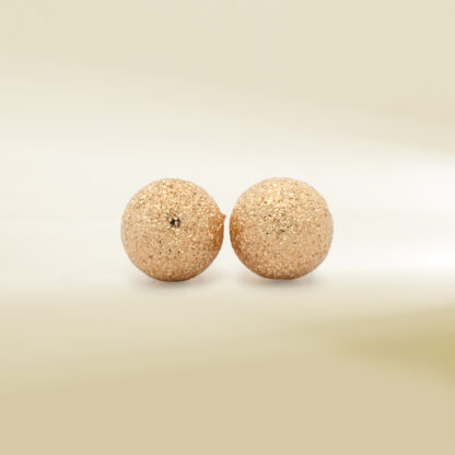 18K Yellow Gold Ball Design Earrings