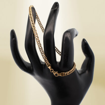 18K Yellow Gold Curb Chain Bracelet - Image 4