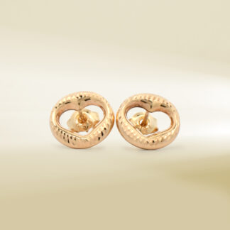 18K Yellow Gold Heart Design Earrings