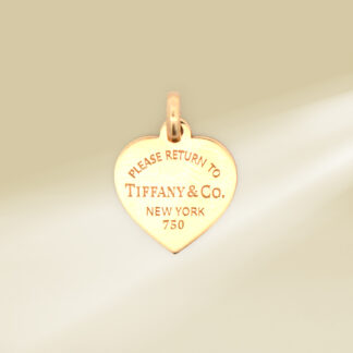 18K Yellow Gold Brand-Inspired Heart Pendant