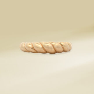 18K Yellow Gold Bubble Design Ladies' Ring