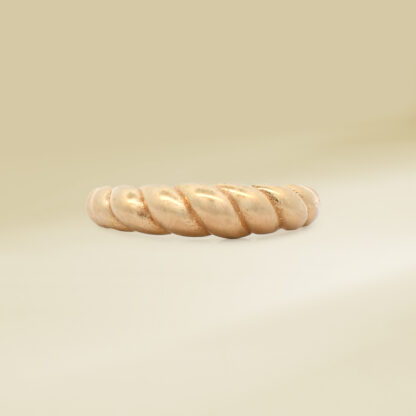 18K Yellow Gold Bubble Design Ladies' Ring