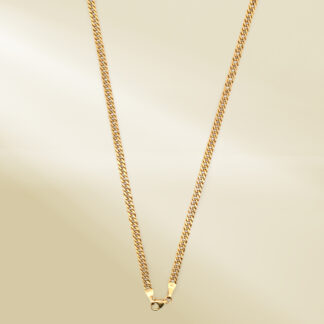 18K Yellow Gold Curb Chain Necklace