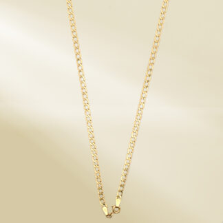 18K Yellow Gold Curb Chain Necklace