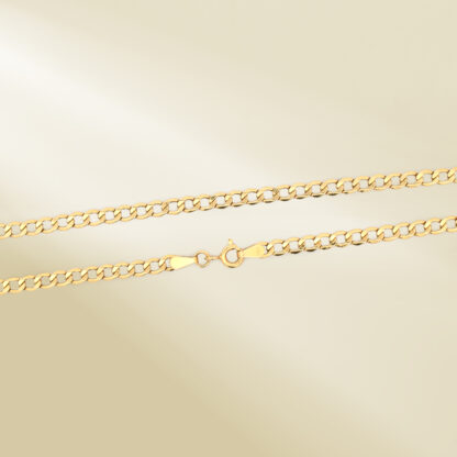18K Yellow Gold Curb Chain Necklace - Image 3