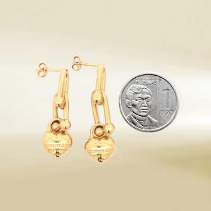 18K Yellow Gold Brand-Inspired Earrings - Image 2