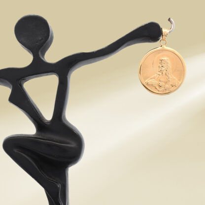 18K Yellow Gold Christ Pendant - Image 4