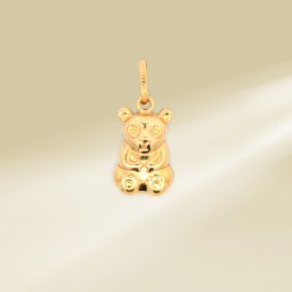 18K Yellow Gold Bear Pendant