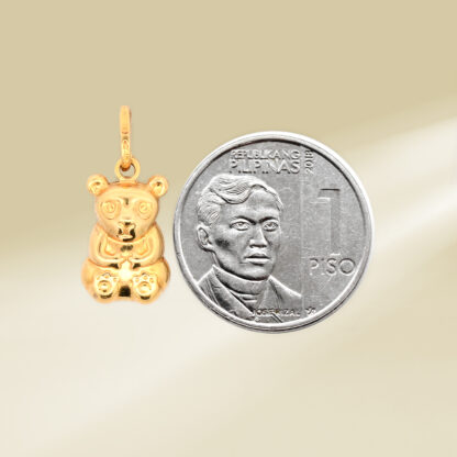18K Yellow Gold Bear Pendant - Image 2