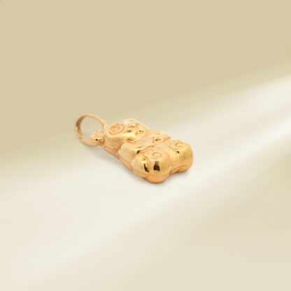 18K Yellow Gold Bear Pendant - Image 3