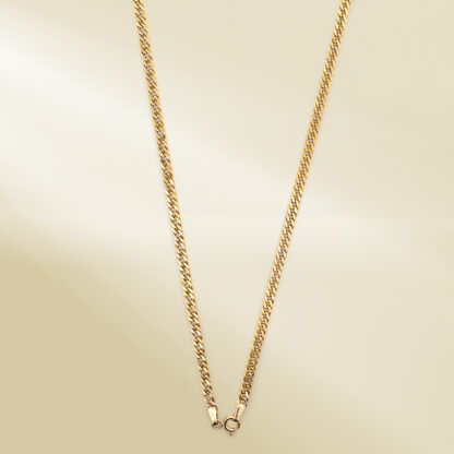 18K Yellow Gold Curb Chain Necklace