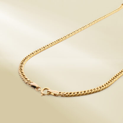 18K Yellow Gold Curb Chain Necklace - Image 2