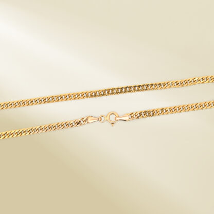 18K Yellow Gold Curb Chain Necklace - Image 3