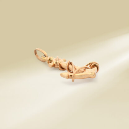 18K Yellow Gold Anchor Pendant - Image 3