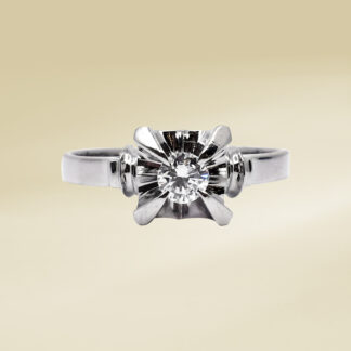 Ladies' Ring Platinum with Round Cut, Single Stone EngagementDiamonds