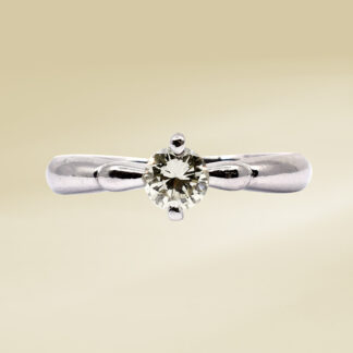 Ladies' Ring Platinum with Round Cut, Single Stone EngagementDiamonds