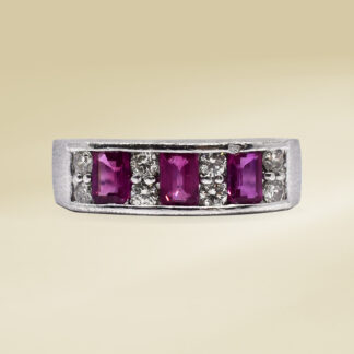 Ladies' Ring Platinum with Two Stone Diamonds