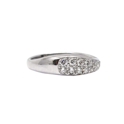 18K White Gold Ladies' Ring with Round Cut, Cluster Diamonds - Image 2