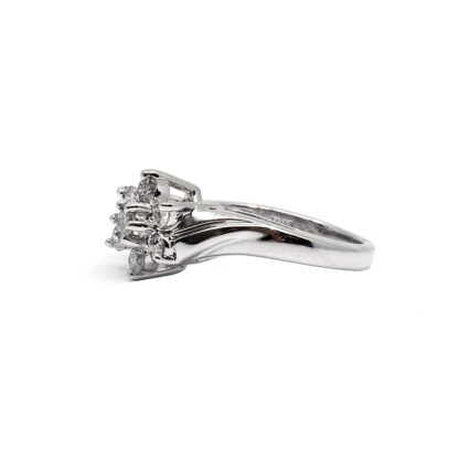 14K White Gold Ladies' Ring with Round Cut, Rositas Diamonds - Image 4