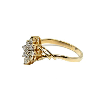14K Yellow Gold Ladies' Ring with Round Cut Diamonds - Image 2