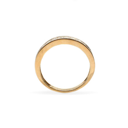 14K Yellow Gold Ladies' Ring with Round Cut Diamonds - Image 2