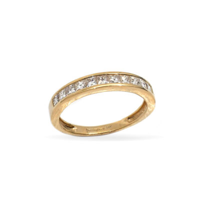 14K Yellow Gold Ladies' Ring with Round Cut Diamonds - Image 3