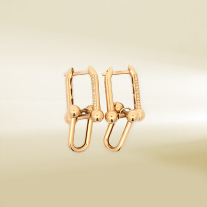 18K Yellow Gold Brand-Inspired Earrings