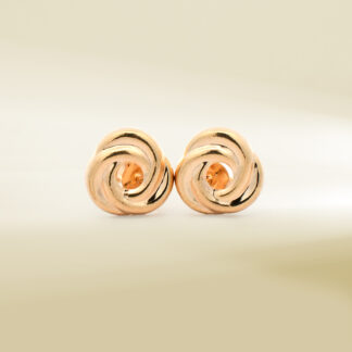 18K Yellow Gold Doughnut  Earrings