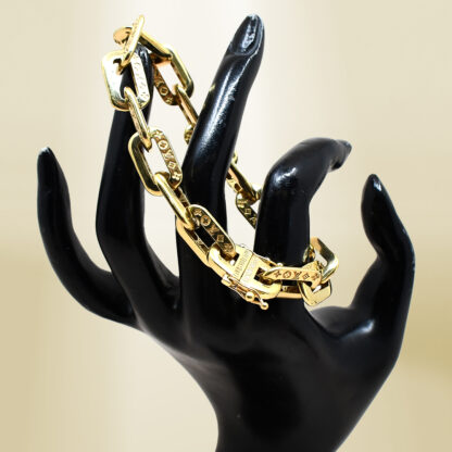 18K Yellow Gold Brand-Inspired Bracelet - Image 4