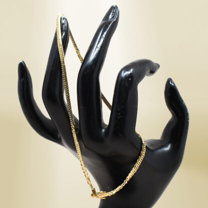 18K Yellow Gold Curb Chain Anklet - Image 4