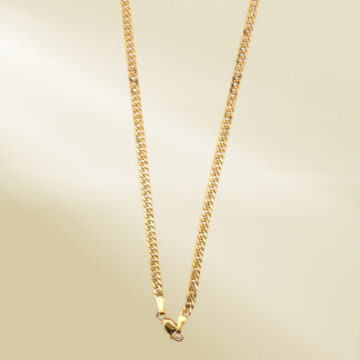 18K Yellow Gold Curb Chain Necklace