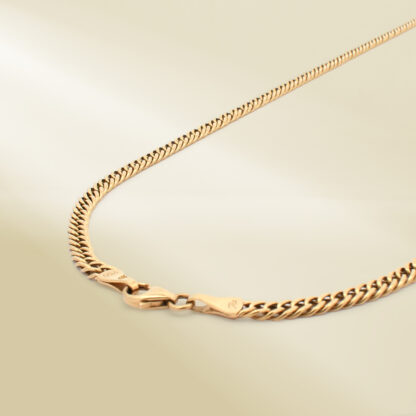 18K Yellow Gold Curb Chain Necklace - Image 2