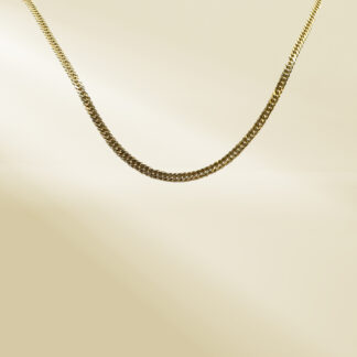 18K Yellow Gold Curb Chain Necklace