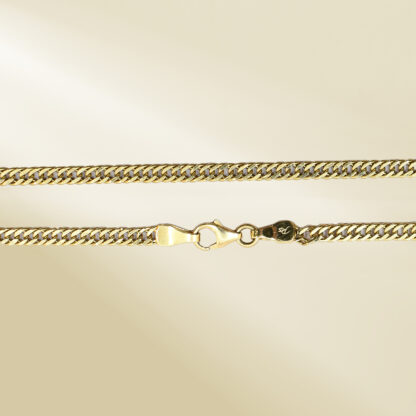 18K Yellow Gold Curb Chain Necklace - Image 3